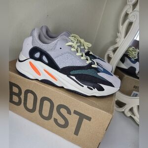 Yeezy Gray and Black Chunky Sneakers